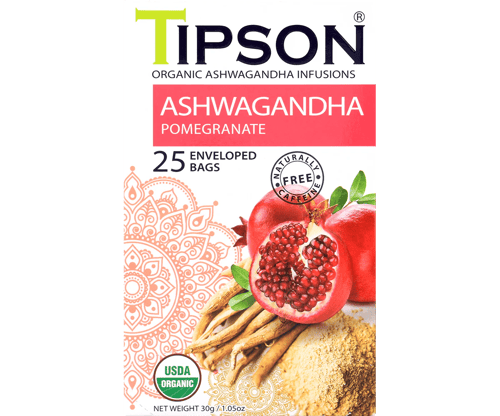 تيبسون شاي الأشواغاندا والرمان - 25 كيس