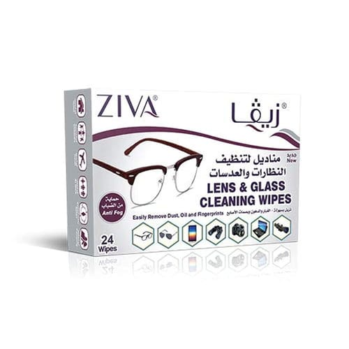 مناديل لتنضيف النظارات والعدسات ٢٤ منديل