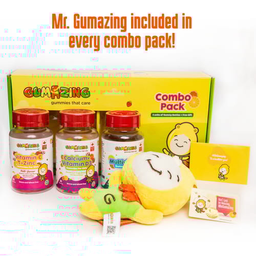 Gumazing 3 Combo Cal-D3+Vit C-Zinc+Multi
