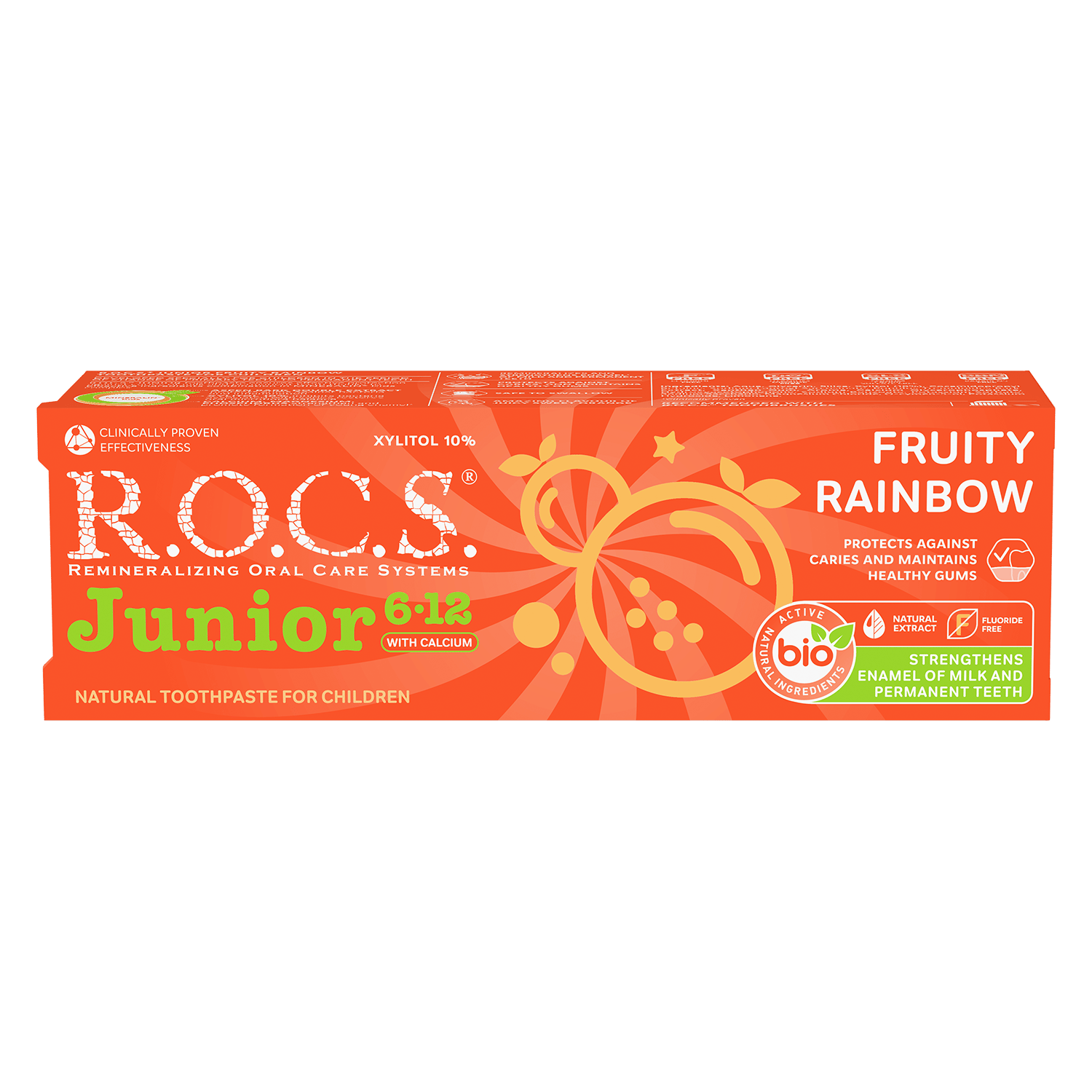 R.O.C.S Toothpaste Junior Fruity Rainbow For Children 6-12 Years