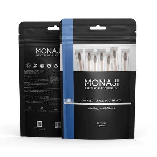 Monaji  Pre-Pasted Toothbrush  10 Pieces