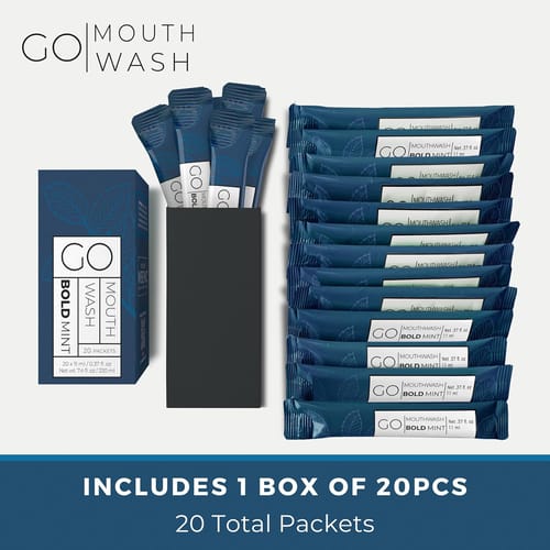 جو ماوث وش غسول فم بولد مينت 20 حبة