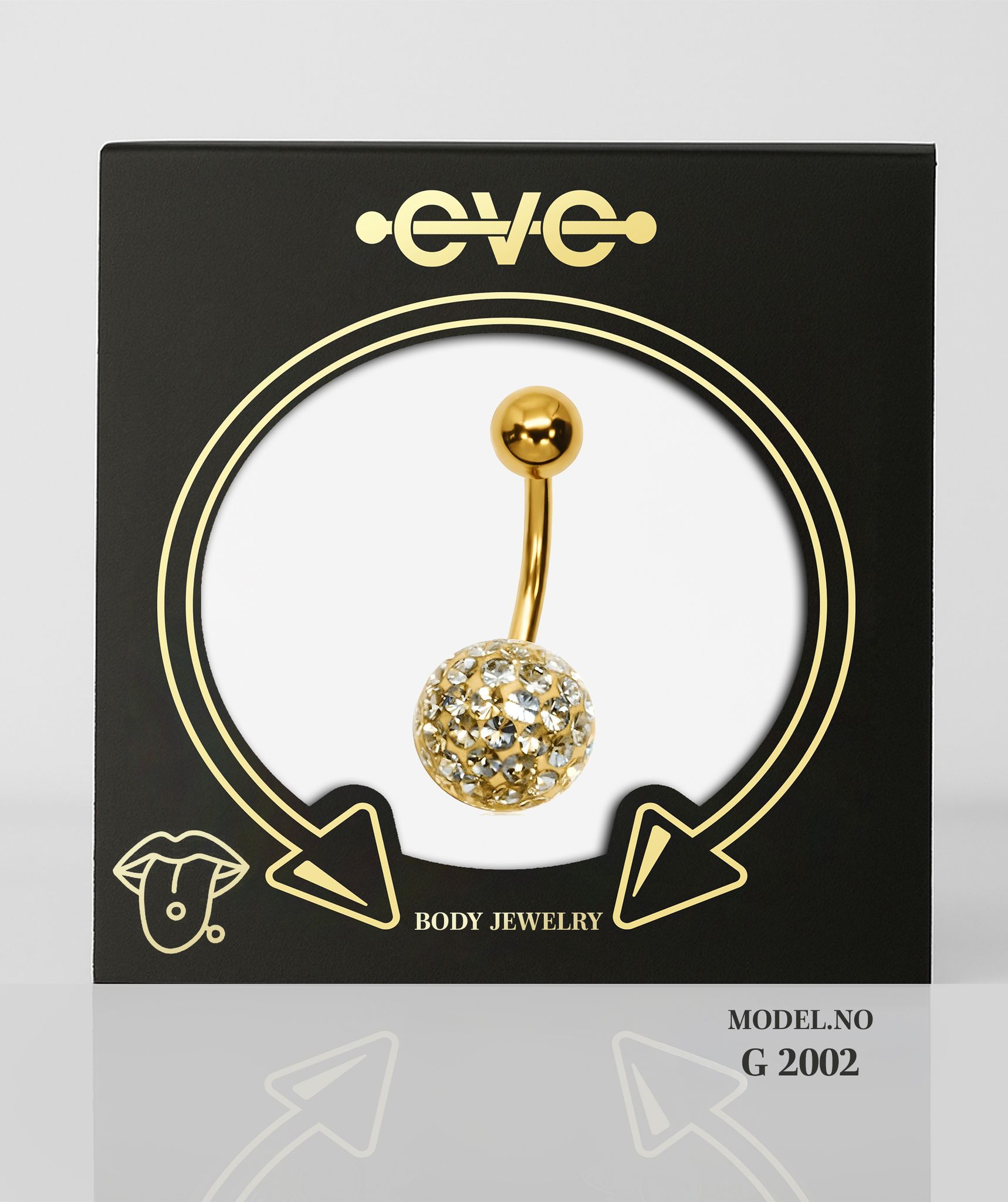 إيف بيرسنج سرة ذهبى  -موديل رقم G 2002